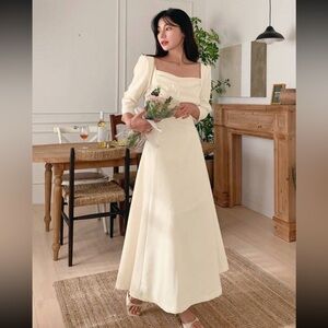 Cream Maxi Dress Size Large